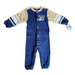 St. Louis Rams Long Sleeve Play Sleep Outfit Blue Size 12M